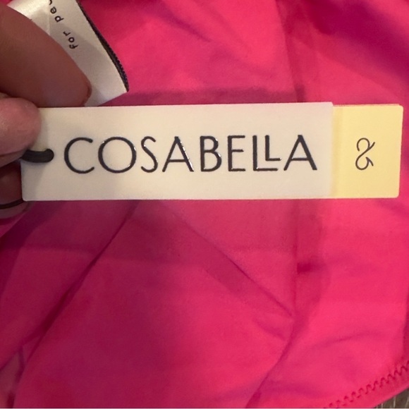 Cosabella Vita Marina Curvy Strappy One Piece Pink Swimsuit with gold accents L - Picture 8 of 9